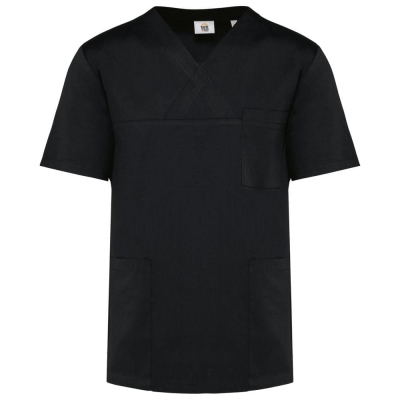 Unisex tuniek met korte mouwen in polykatoen