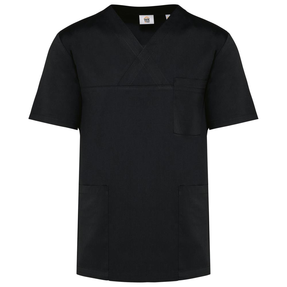 Unisex tuniek met korte mouwen in polykatoen